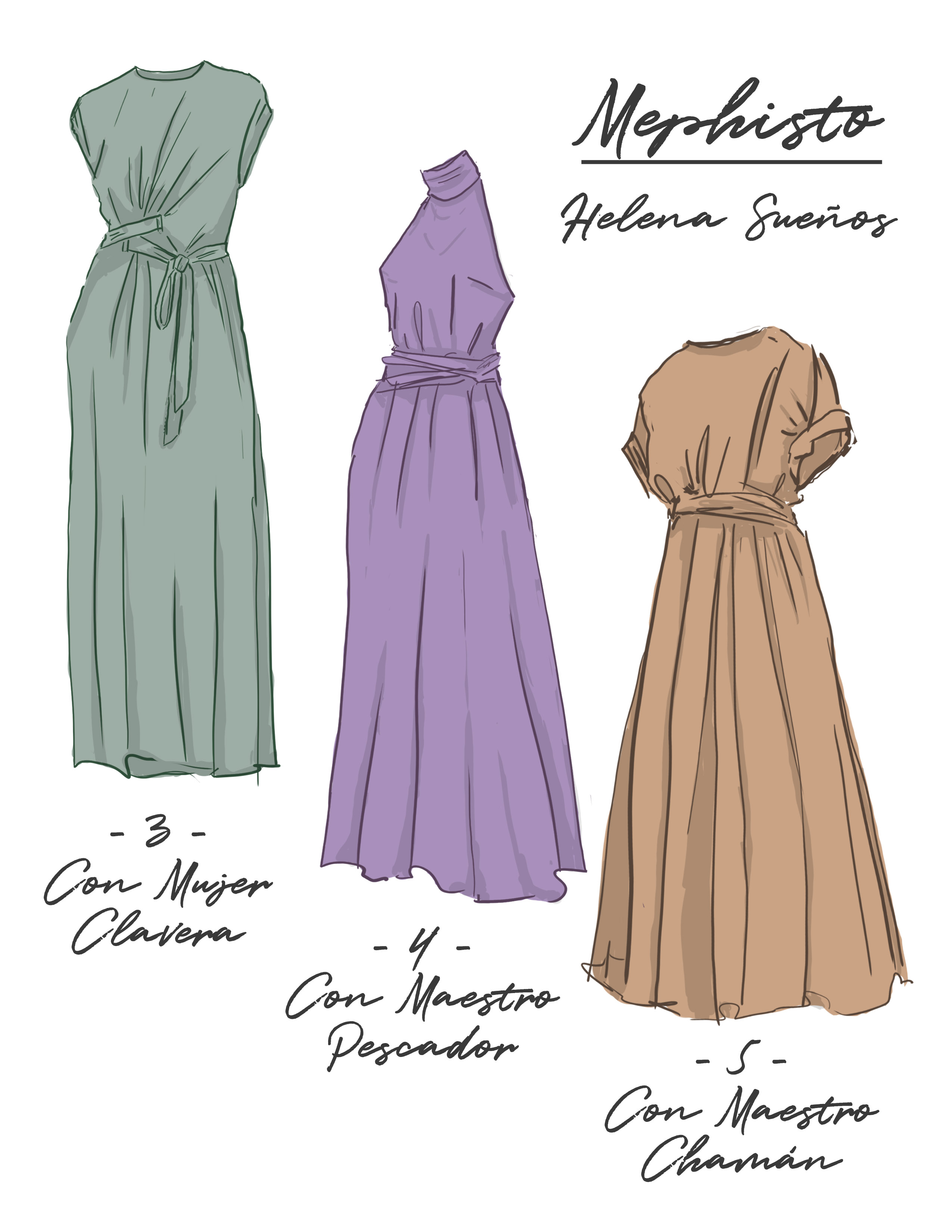 Diseño conceptual de vestuario de Helena